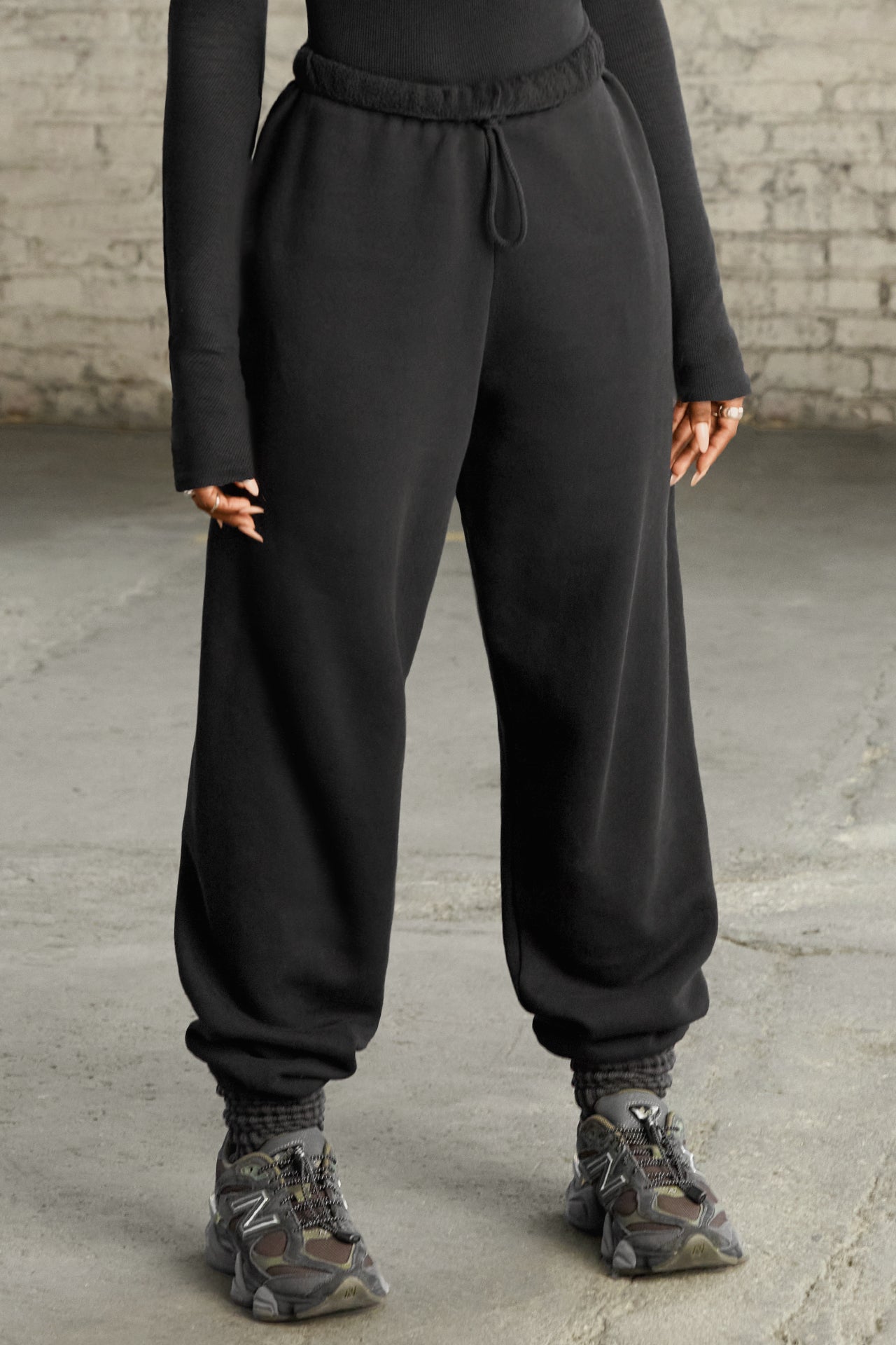 Oversized Jogger: Black French Terry | JOAH BROWN®