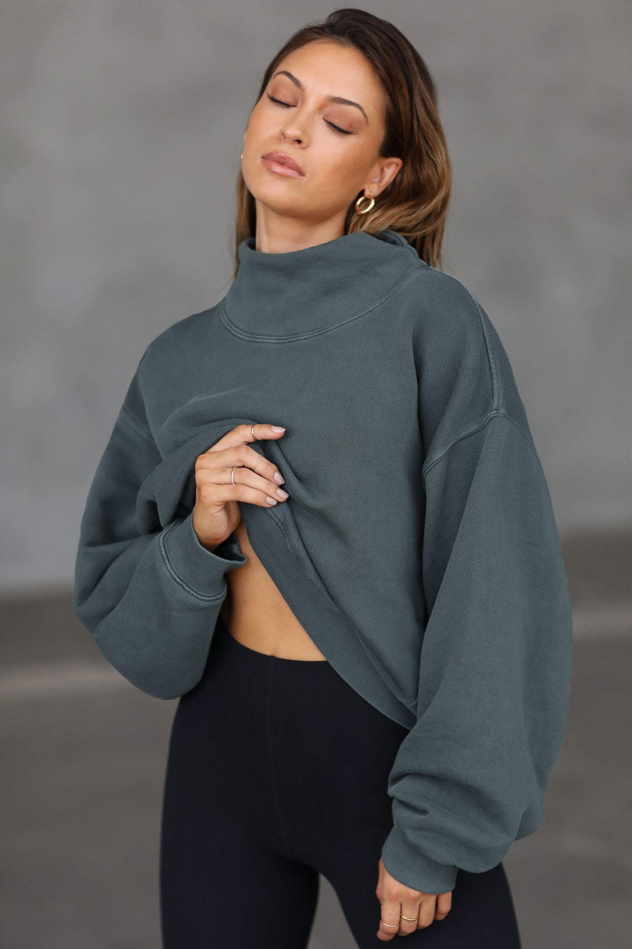 Turtleneck Sweatshirt: Evergreen French Terry JOAH BROWN®