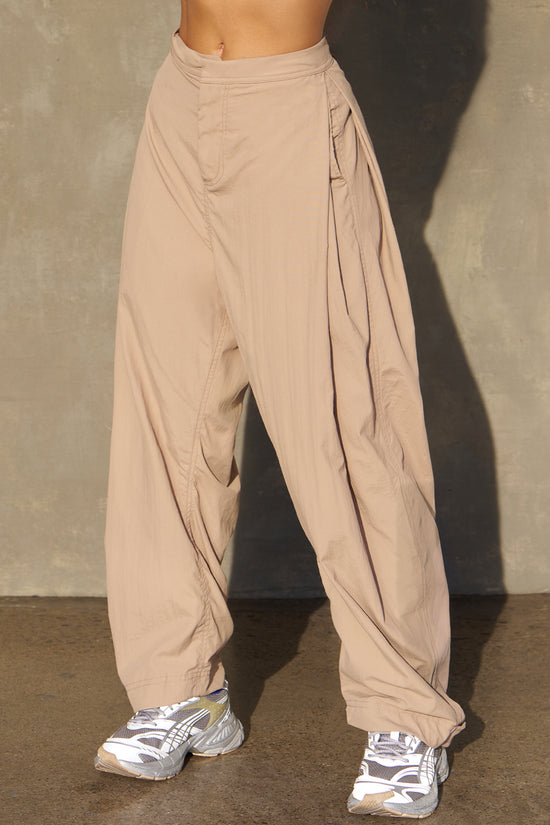 JAN SOFT KNIT BARREL PANT FOG