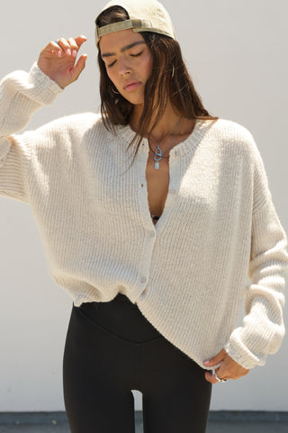 Button Front Knit Cardigan
