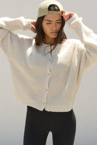 Button Front Knit Cardigan