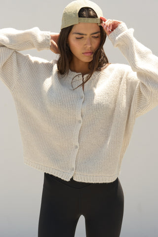 Button Front Knit Cardigan
