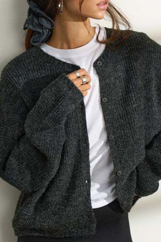 Button Front Knit Cardigan