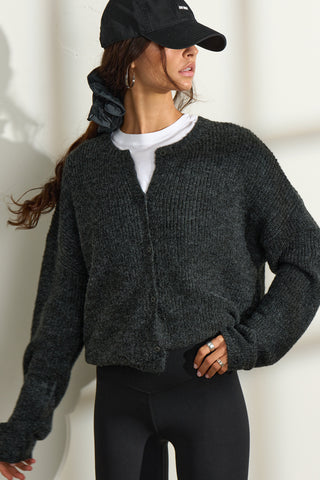 Button Front Knit Cardigan