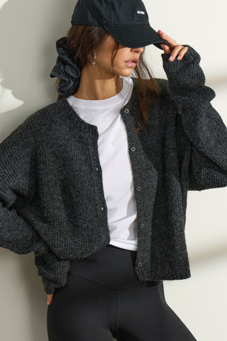 Button Front Knit Cardigan