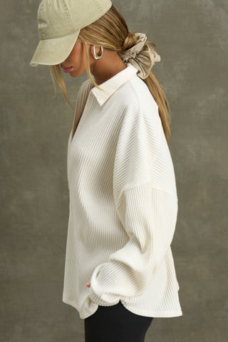 Deep V Zip Pullover
