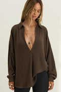 Deep V Zip Pullover