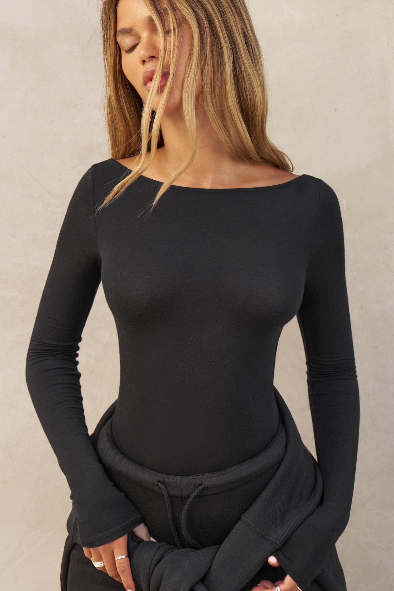 Boatneck Long Sleeve - Black – JOAH BROWN® Boatneck Long Sleeve - Black – JOAH BROWN®