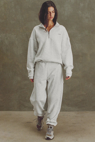 Mock Neck Zip Pullover