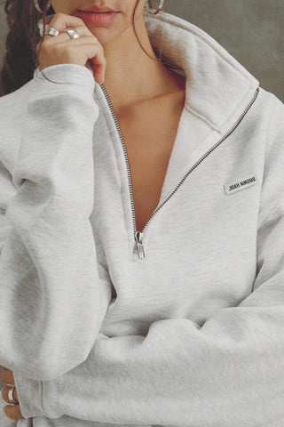 Mock Neck Zip Pullover