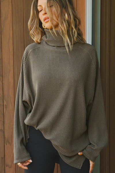 Turtleneck Tunic - Army Luxe Knit – JOAH BROWN®