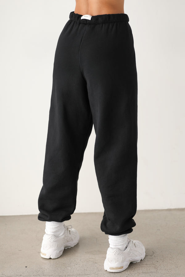 Oversized Jogger - Black French Terry - JOAH BROWN