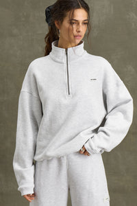Mock Neck Zip Pullover