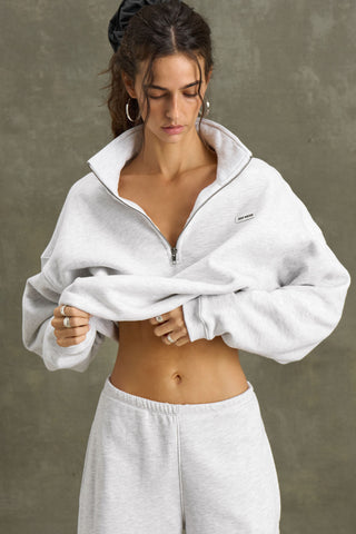 Mock Neck Zip Pullover
