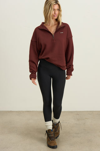 Mock Neck Zip Pullover