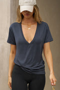 Plunge V Neck Tee