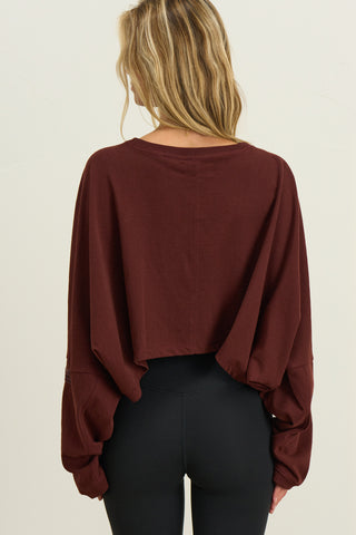 Slouchy Crop Long Sleeve