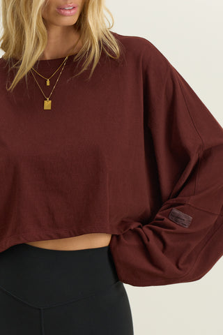 Slouchy Crop Long Sleeve