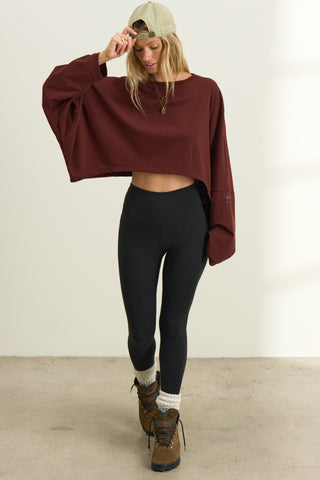 Slouchy Crop Long Sleeve