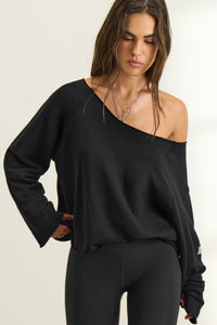 Slouchy Pullover Sweatshirt