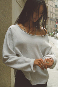 Slouchy Pullover Sweatshirt