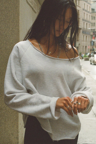 Slouchy Pullover Sweatshirt