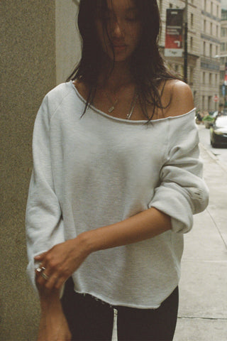Slouchy Pullover Sweatshirt