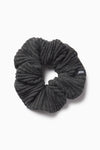 Flay lay view of soft and stretchy ink luxe knit Knit Scrunchie 