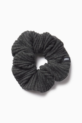 Flay lay view of soft and stretchy ink luxe knit Knit Scrunchie 