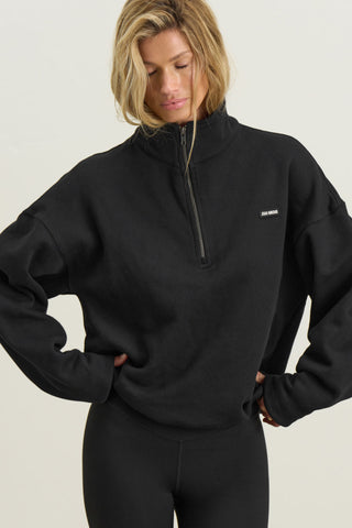 Mock Neck Zip Pullover