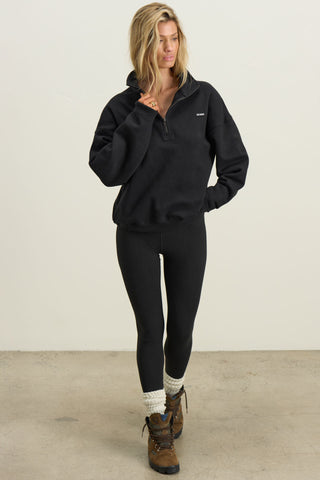 Mock Neck Zip Pullover