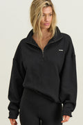 Mock Neck Zip Pullover