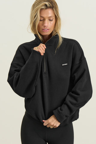 Mock Neck Zip Pullover