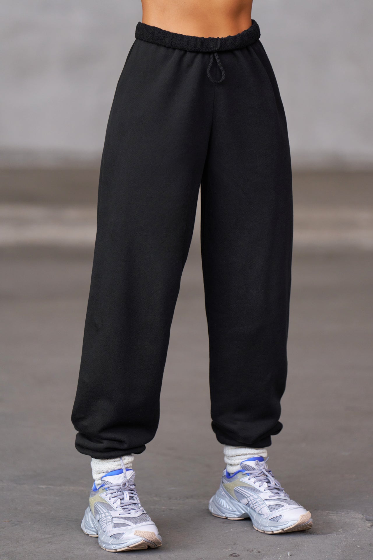 Baggy Sweatpants Womens Oversized Jogger Oversized Jogger: Black