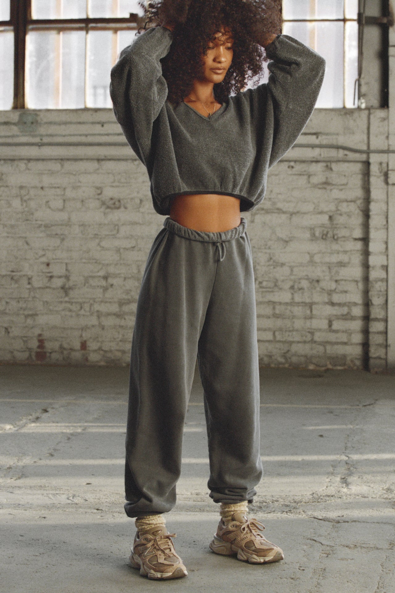 Oversized Jogger: Washed Black French Terry | JOAH BROWN®