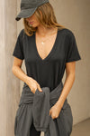 Plunge V Neck Tee