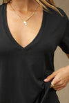 Plunge V Neck Tee