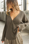 Relaxed V-Neck Cardigan