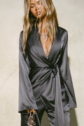 Silk Wrap Blazer