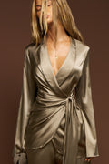 Silk Wrap Blazer