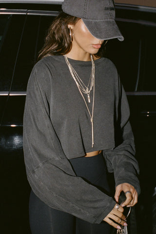 Slouchy Crop Long Sleeve