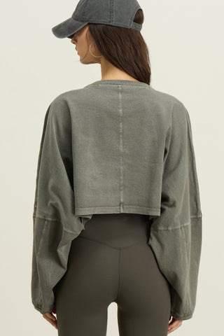Slouchy Crop Long Sleeve