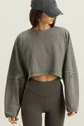 Slouchy Crop Long Sleeve