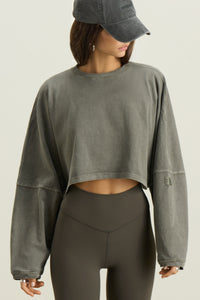 Slouchy Crop Long Sleeve