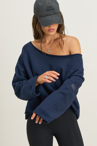 Slouchy Pullover Sweatshirt