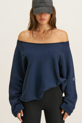 Slouchy Pullover Sweatshirt