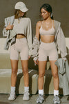 Two models posing in Joah Brown sueded yuma sets