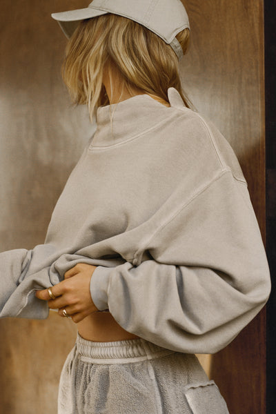 Turtleneck Sweatshirt: Sand French Terry | JOAH BROWN®